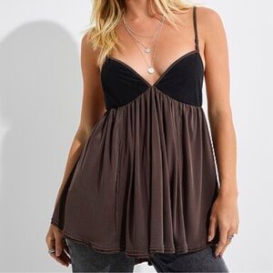 Free People Trixie Tunic Black/Double Espresso